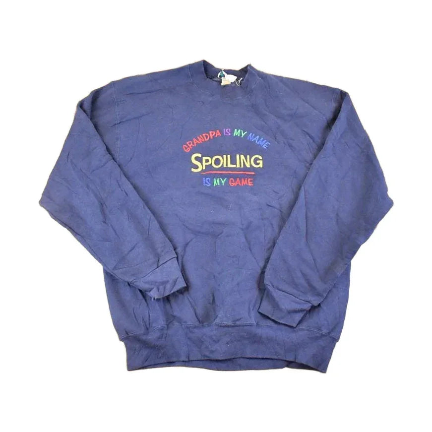 Vintage 1990s Spoiled Grandpa Funny Souvenir Crewneck Sweatshirt Men's L from propervintagecanada