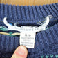 Vintage 1990s Sportswear Chunky Knit Abstract Pattern Crewneck Sweater Made In 90s Crewneck 100% Cotton Men's Medium from propervintagecanada