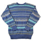 Vintage 1990s Sportswear Chunky Knit Abstract Pattern Crewneck Sweater Made In 90s Crewneck 100% Cotton Men's Medium from propervintagecanada