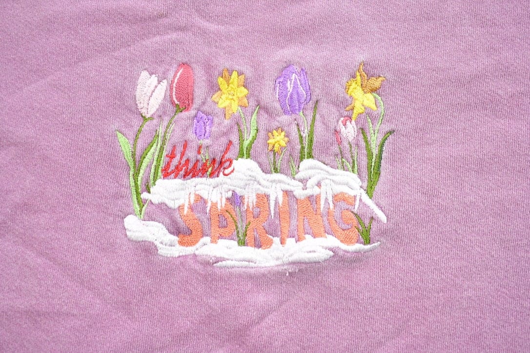 Vintage 1990s Spring Floral Theme Crewneck Sweater from propervintagecanada