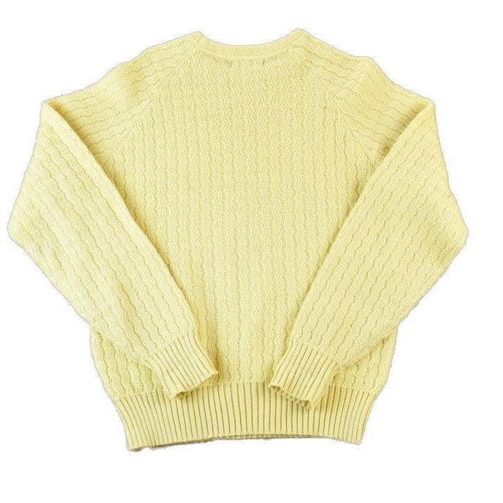 Vintage 1990s Spring Street Knitters Cable Knit Abstract Pattern Crewneck Sweater Made In USA Men's Medium from propervintagecanada