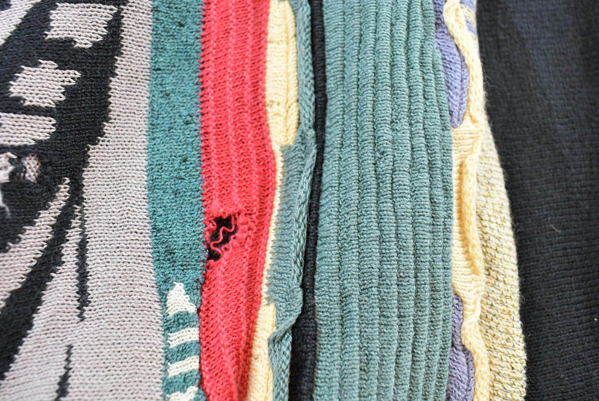 Vintage 1990s St Croix Coogi Style 3D Textured Knit Polo Shirt Men's L from propervintagecanada