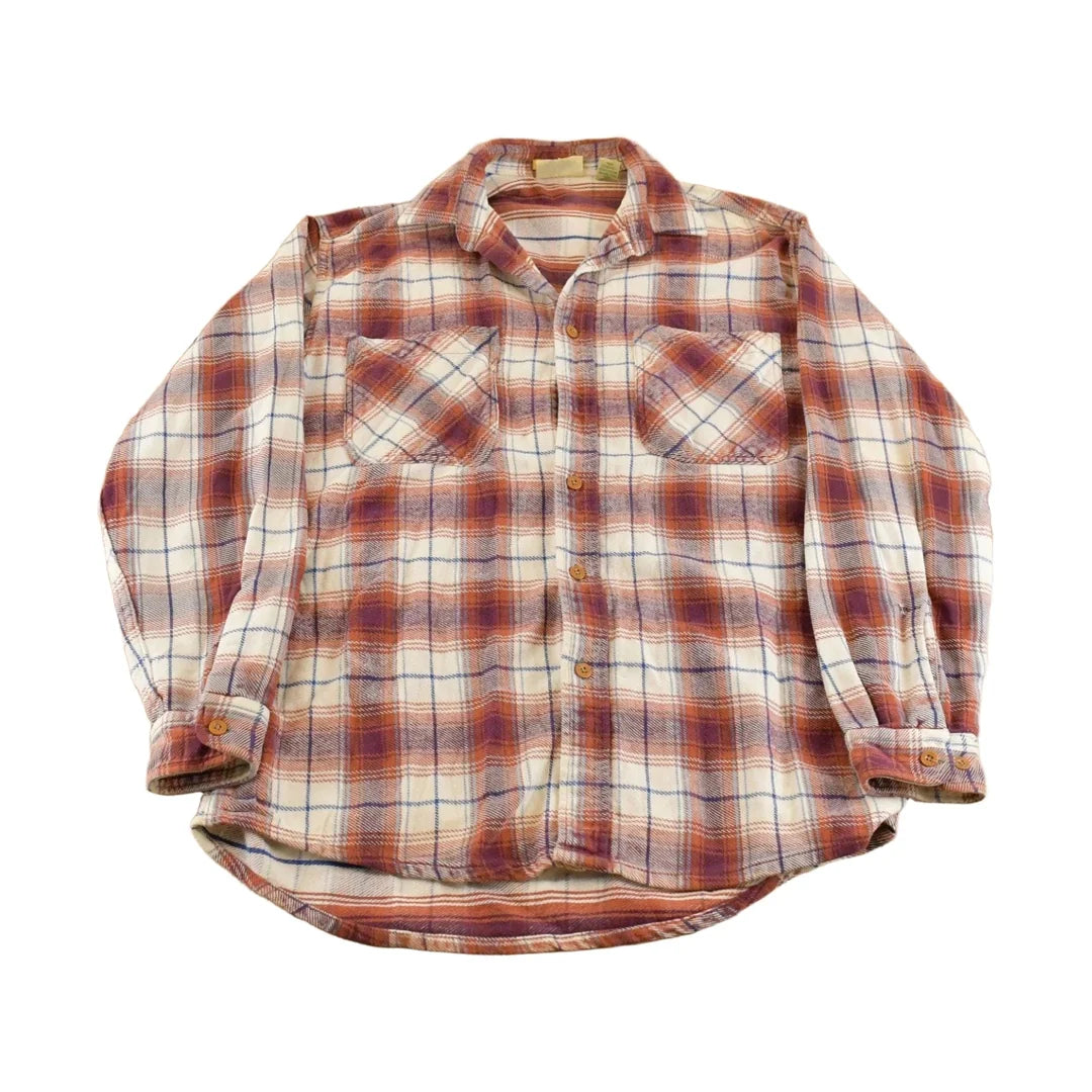 Vintage 1990s St. John's Bay Big Mac Flannel Plaid Button Up Shirt Men's L from propervintagecanada