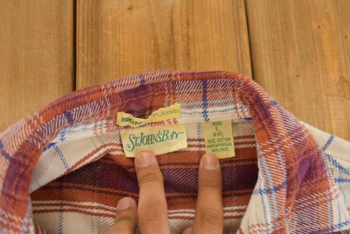 Vintage 1990s St. John's Bay Big Mac Flannel Plaid Button Up Shirt Men's L from propervintagecanada