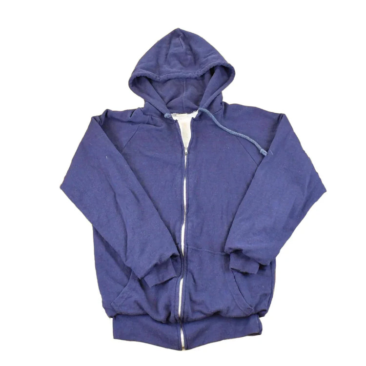 Vintage 1990s St John's Bay Blank Thermal Lined Zip Up Hoodie Sweatshirt Mens M from propervintagecanada