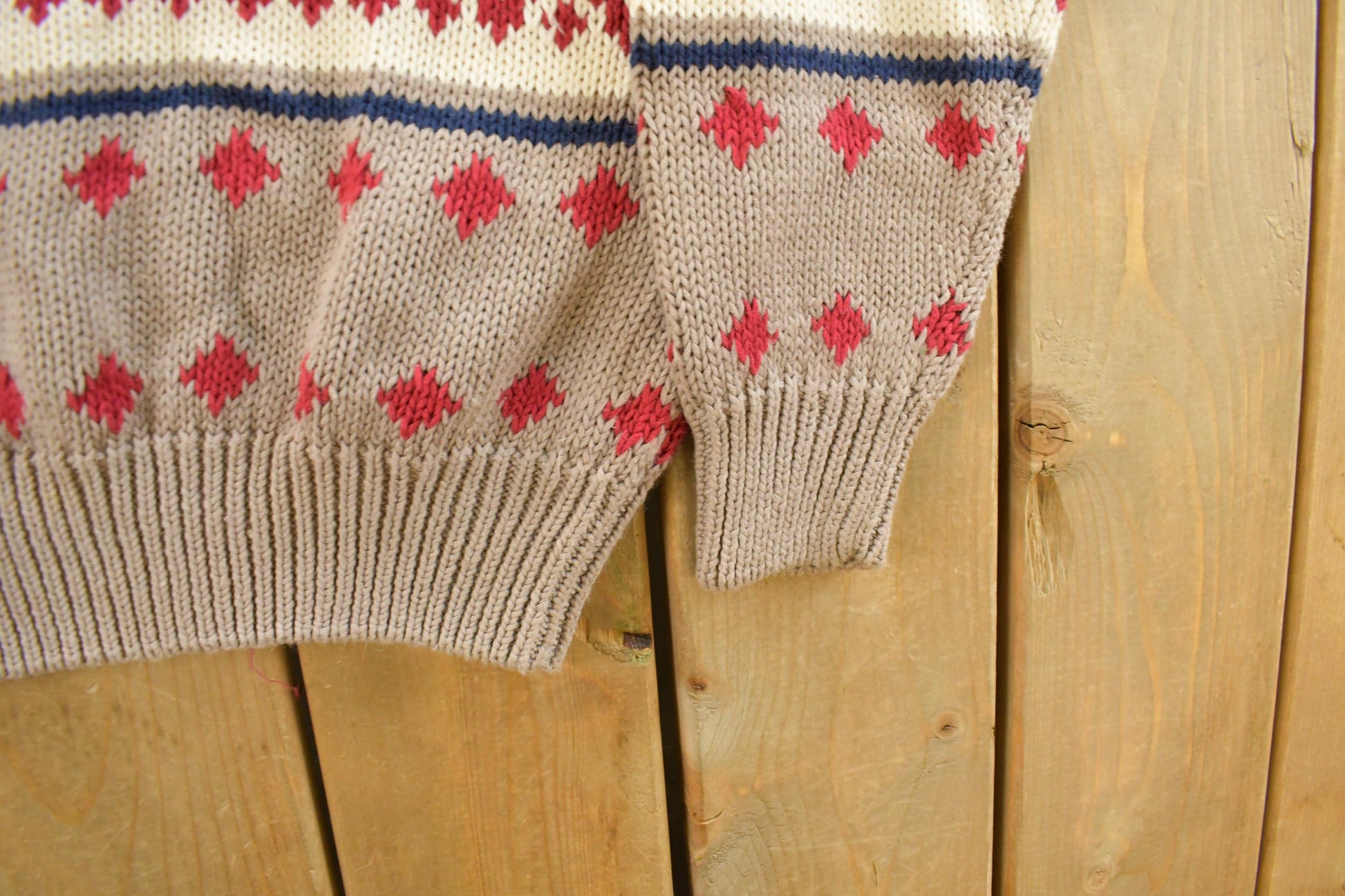 Vintage 1990s St. John's Bay Deer Knit Crewneck Sweater Men's Large from propervintagecanada