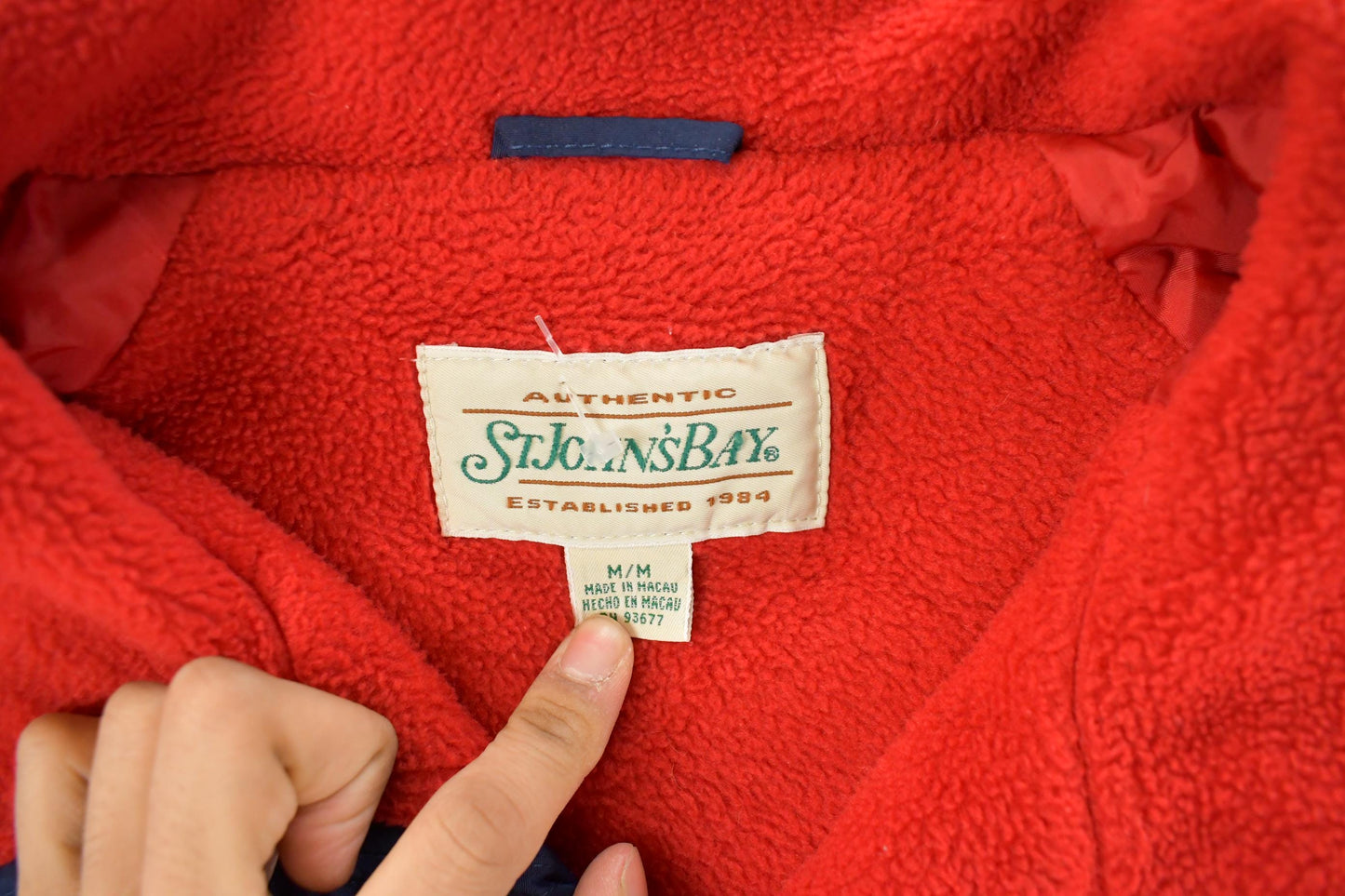 Vintage 1990s St. John's Bay Fleece Lined Jacket Men's Medium from propervintagecanada