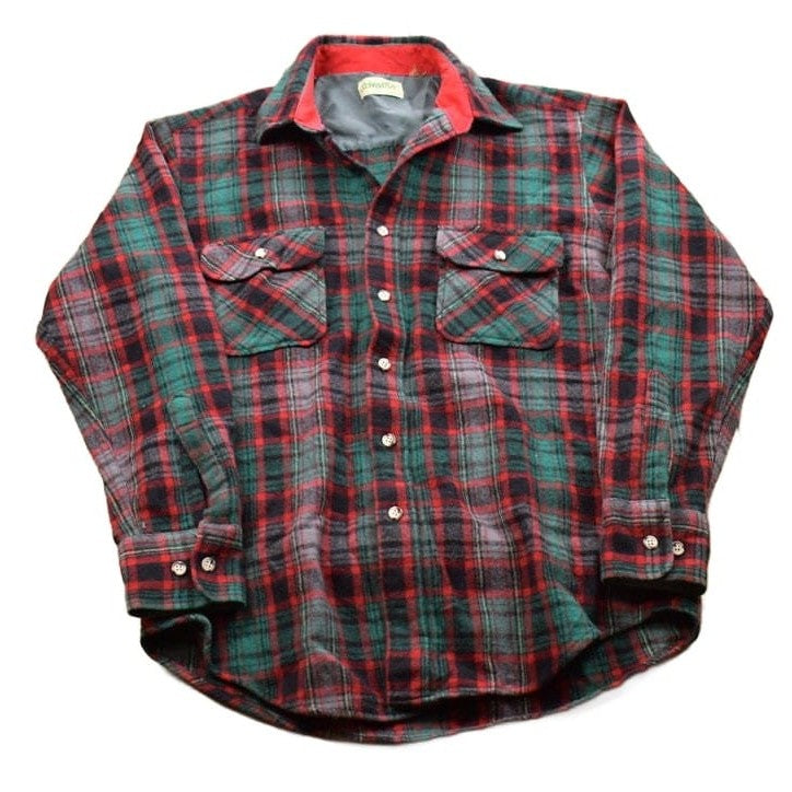 Vintage 1990s St John's Bay Plaid Flannel Button Up Shirt from propervintagecanada