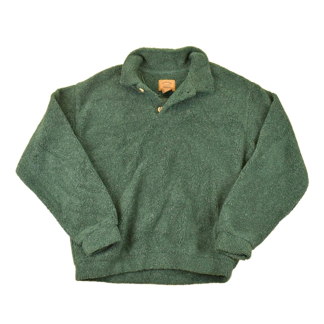 Vintage 1990s St John's Bay Quarter Button Fleece Outdoorsman Sweater Men's L from propervintagecanada