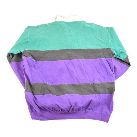 Vintage 1990s St John's Bay Quarter Button Rugby Button Up Shirt Men's L from propervintagecanada