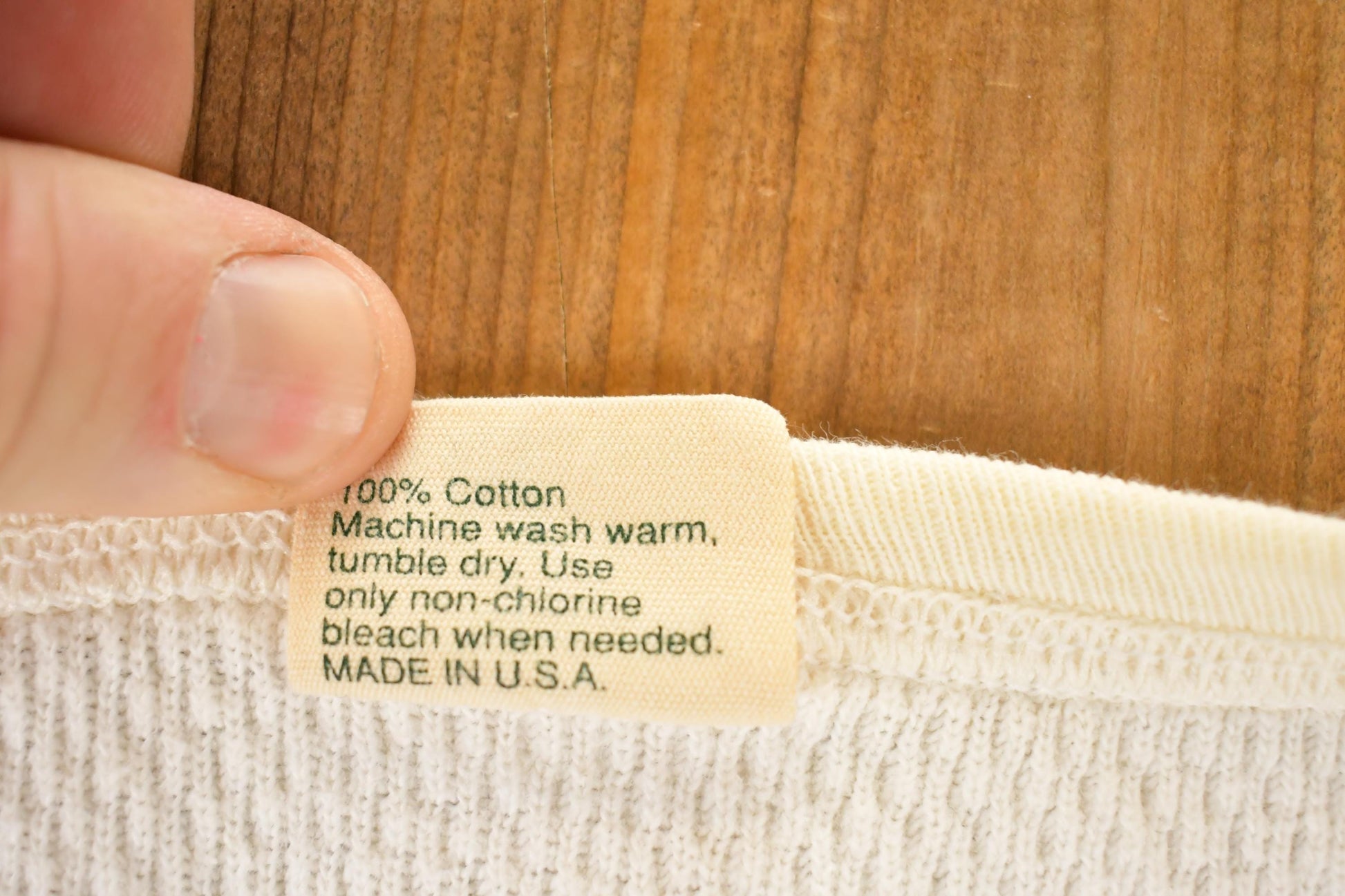 Vintage 1990s St John's Bay Thermal Crewneck Sweatshirt Men's M from propervintagecanada