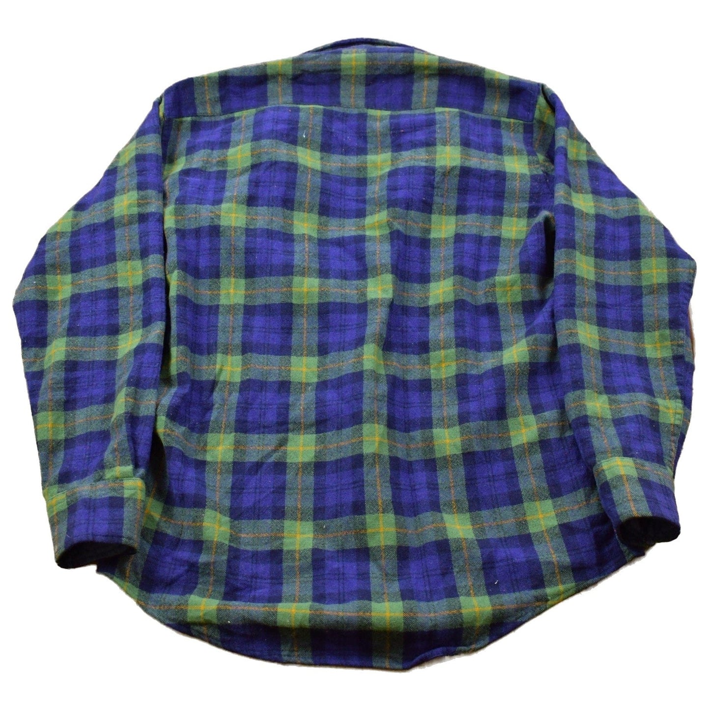 Vintage 1990s St. Johns Bay 100% Virgin Wool Lined Plaid Button Up Shirt Men's Large from propervintagecanada