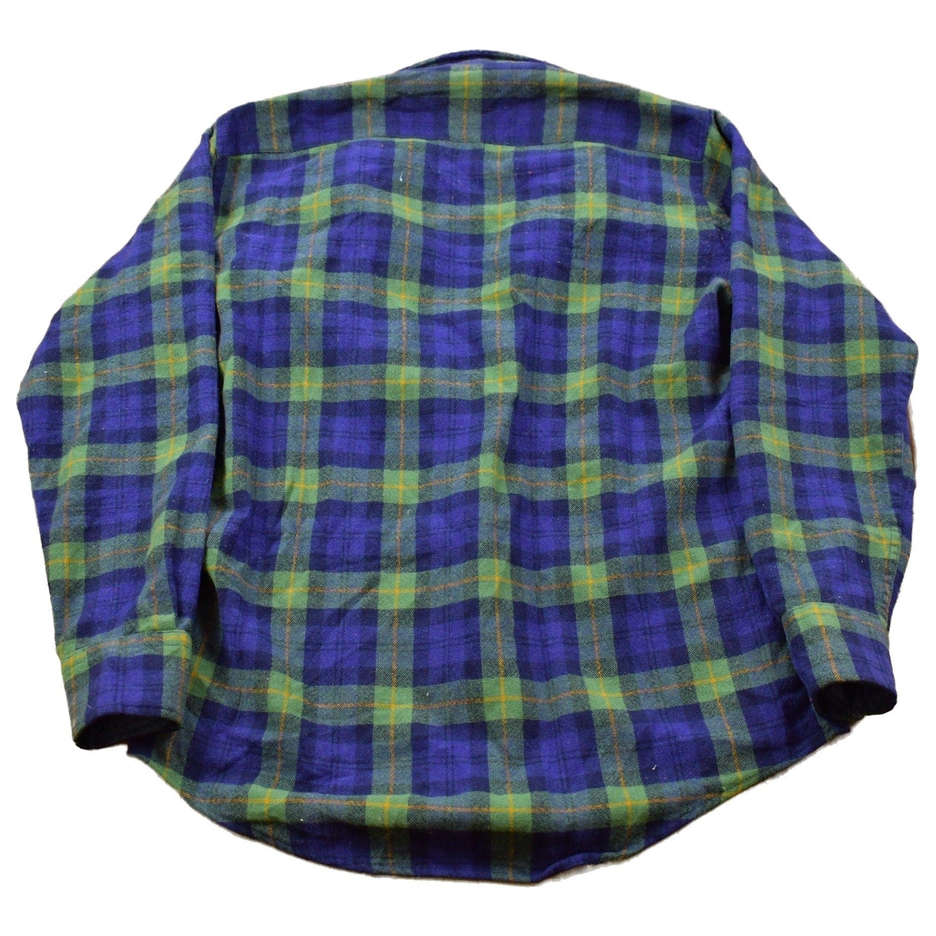 Vintage 1990s St. Johns Bay 100% Virgin Wool Lined Plaid Button Up Shirt Men's Large from propervintagecanada