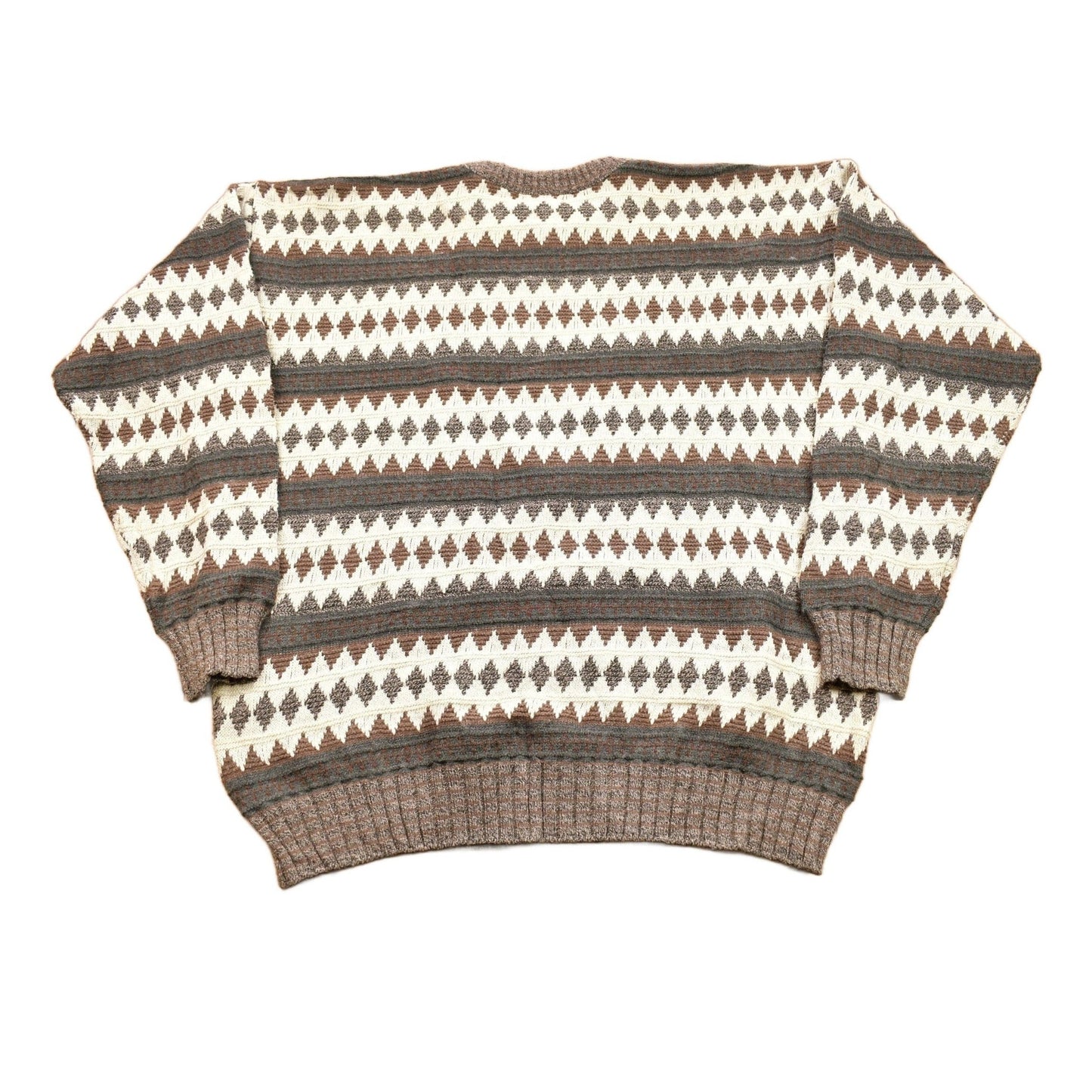 Vintage 1990s St. Johns Bay Knitted Pattern Crewneck Sweater Men's XL from propervintagecanada