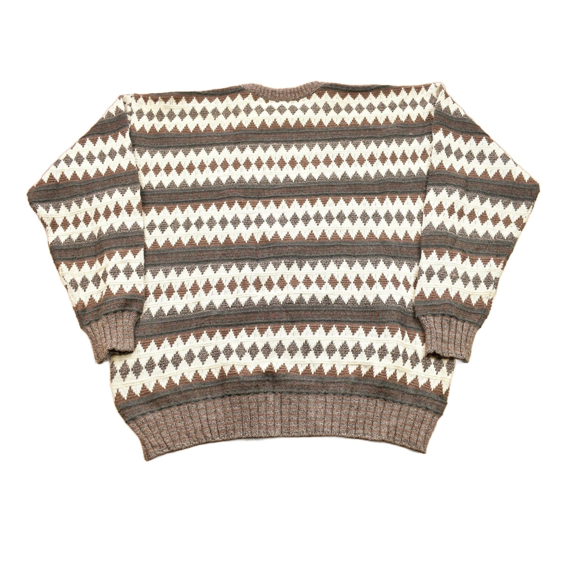 Vintage 1990s St. Johns Bay Knitted Pattern Crewneck Sweater Men's XL from propervintagecanada