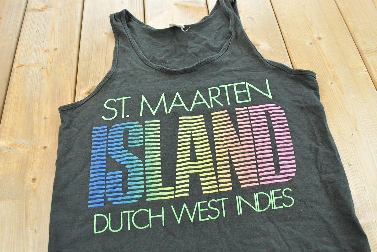 Vintage 1990s St Maarten Island Dutch West Indies Tank Top T-Shirt Men's M from propervintagecanada
