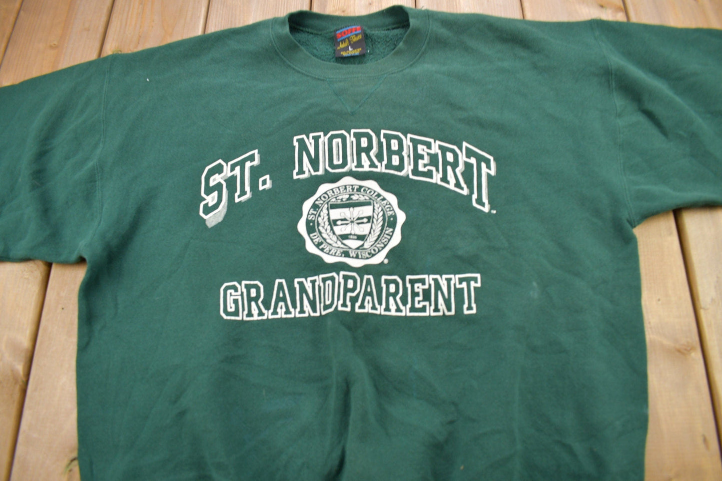 Vintage 1990s St Norbert College Grandparent Collegiate Crewneck Men's Large from propervintagecanada