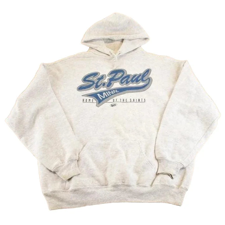 Vintage 1990s St Paul Minnesota Home Of The Saints Hoodie Sweatshirt Men's L from propervintagecanada