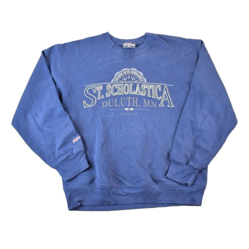 Vintage 1990s St Scholastica Jansport Souvenir Crewneck Sweatshirt Made In USA Men's Large from propervintagecanada