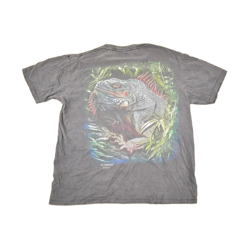 Vintage 1990s St Thomas Iguana FAB Souvenir Travel T-Shirt Men's M from propervintagecanada