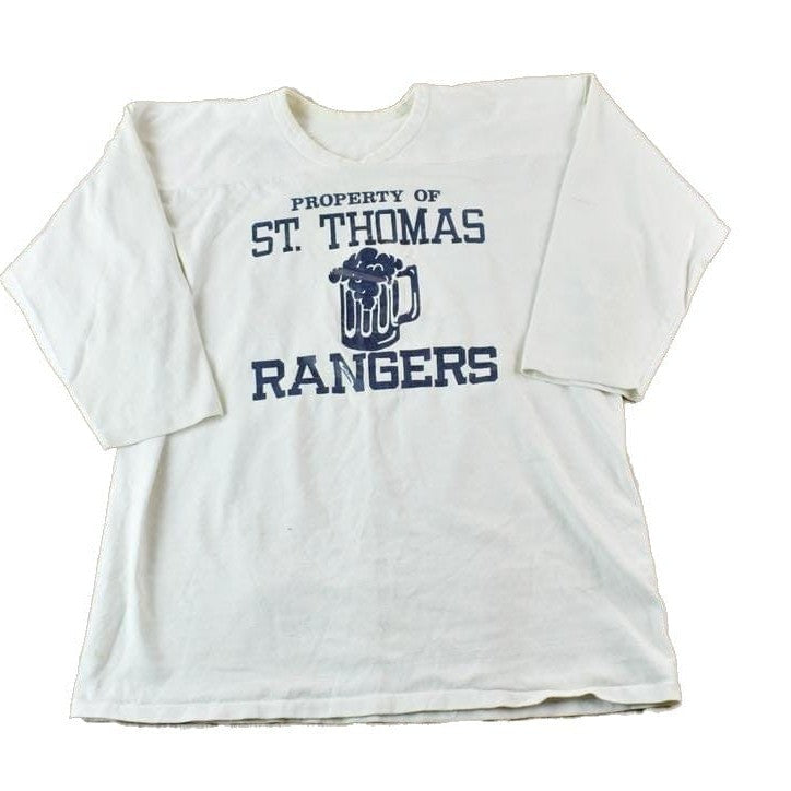 Vintage 1990s St Thomas University Rangers Football Collegiate Crewneck Men's Large from propervintagecanada