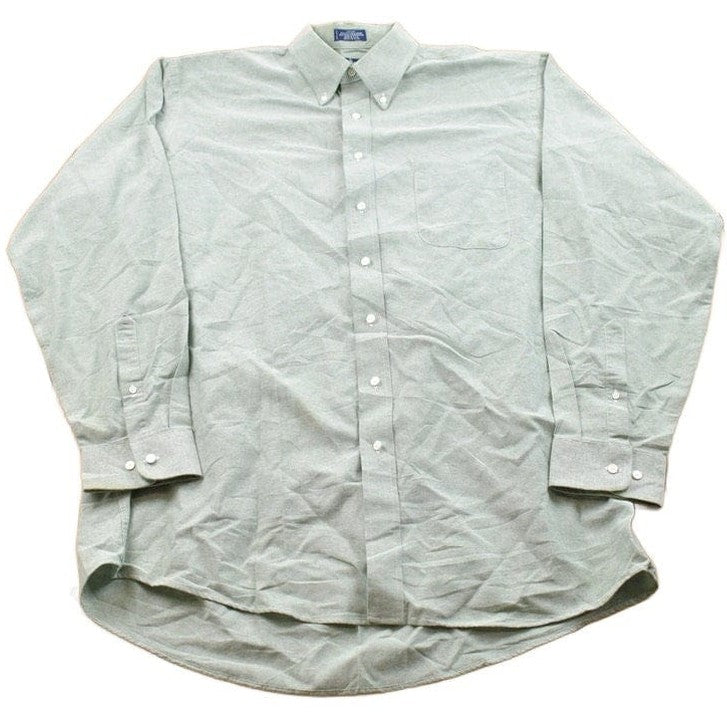 Vintage 1990s Stafford Wrinkle Free Blank Button Up Shirt Men's 2XL from propervintagecanada