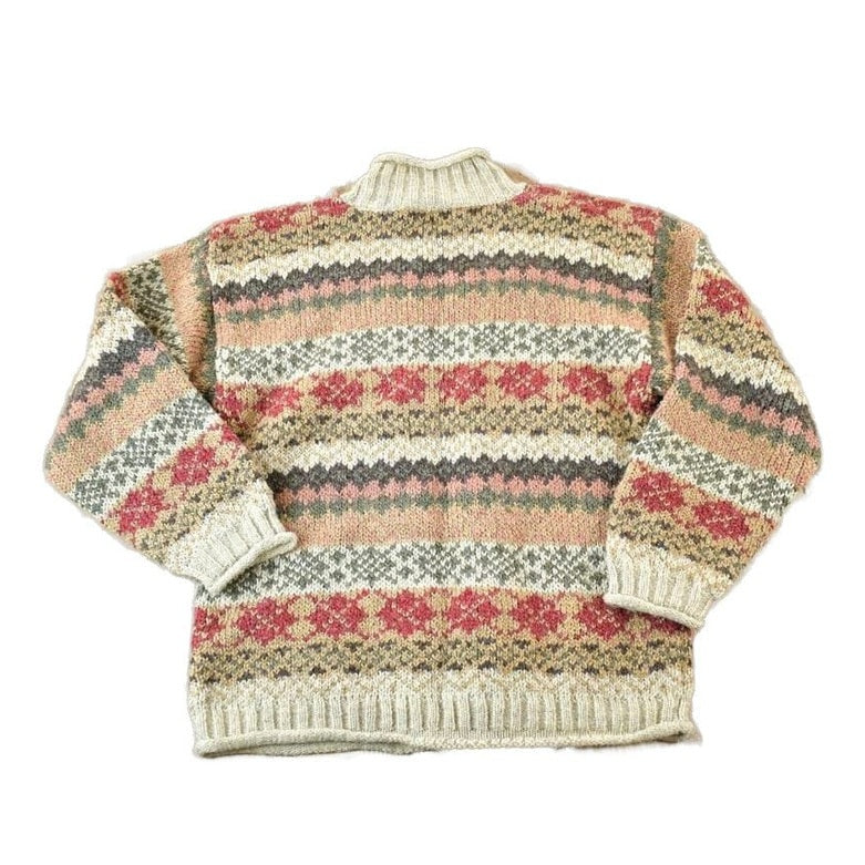 Vintage 1990s Star up Knit Abstract Pattern Crewneck Sweater Men's Large from propervintagecanada