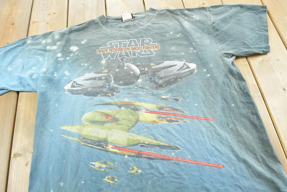 Vintage 1990s Star Wars Episode 1 Trade Federation Droid Movie Promo T- Shirt Mens XL from propervintagecanada