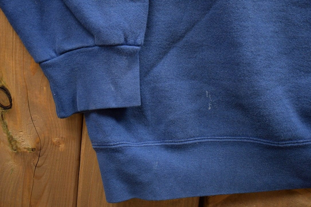 Vintage 1990s Starter Blank Blue Crewneck Sweatshirt from propervintagecanada