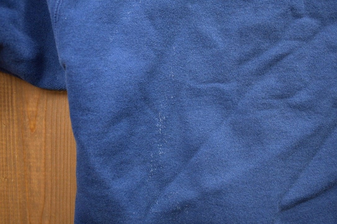 Vintage 1990s Starter Blank Blue Crewneck Sweatshirt from propervintagecanada