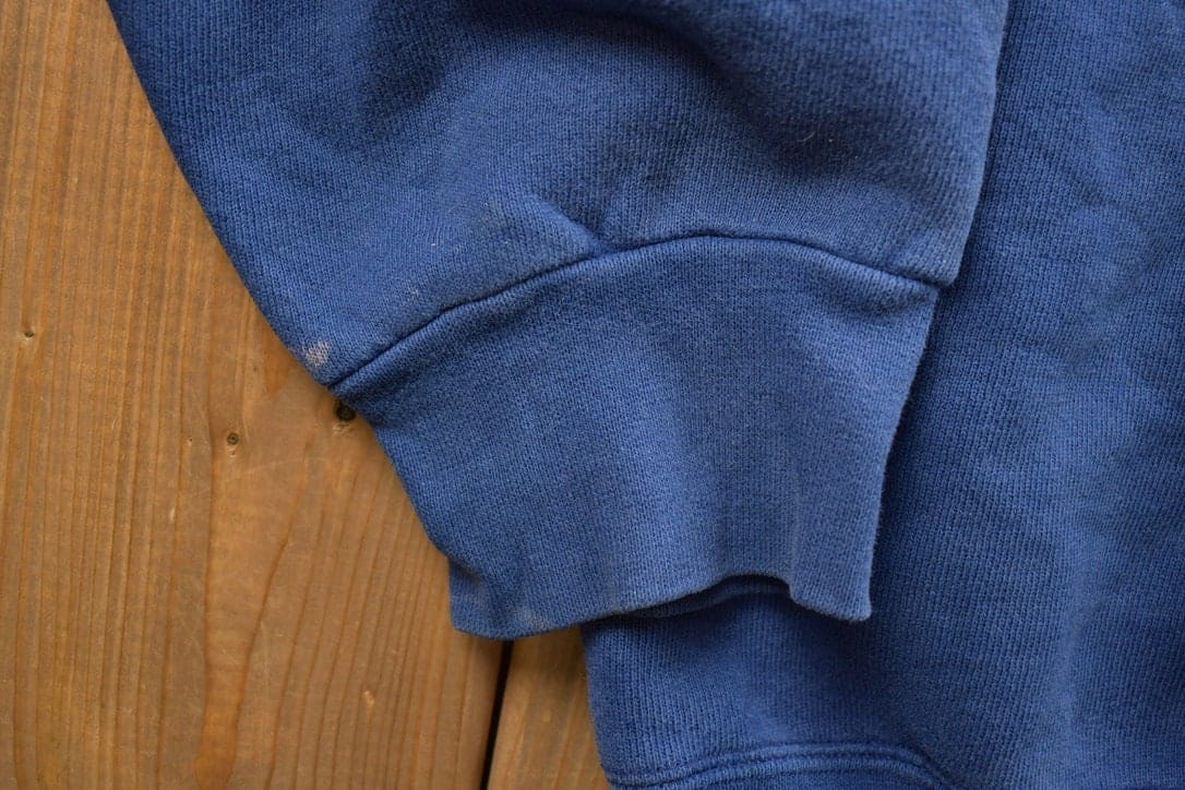 Vintage 1990s Starter Blank Blue Crewneck Sweatshirt from propervintagecanada