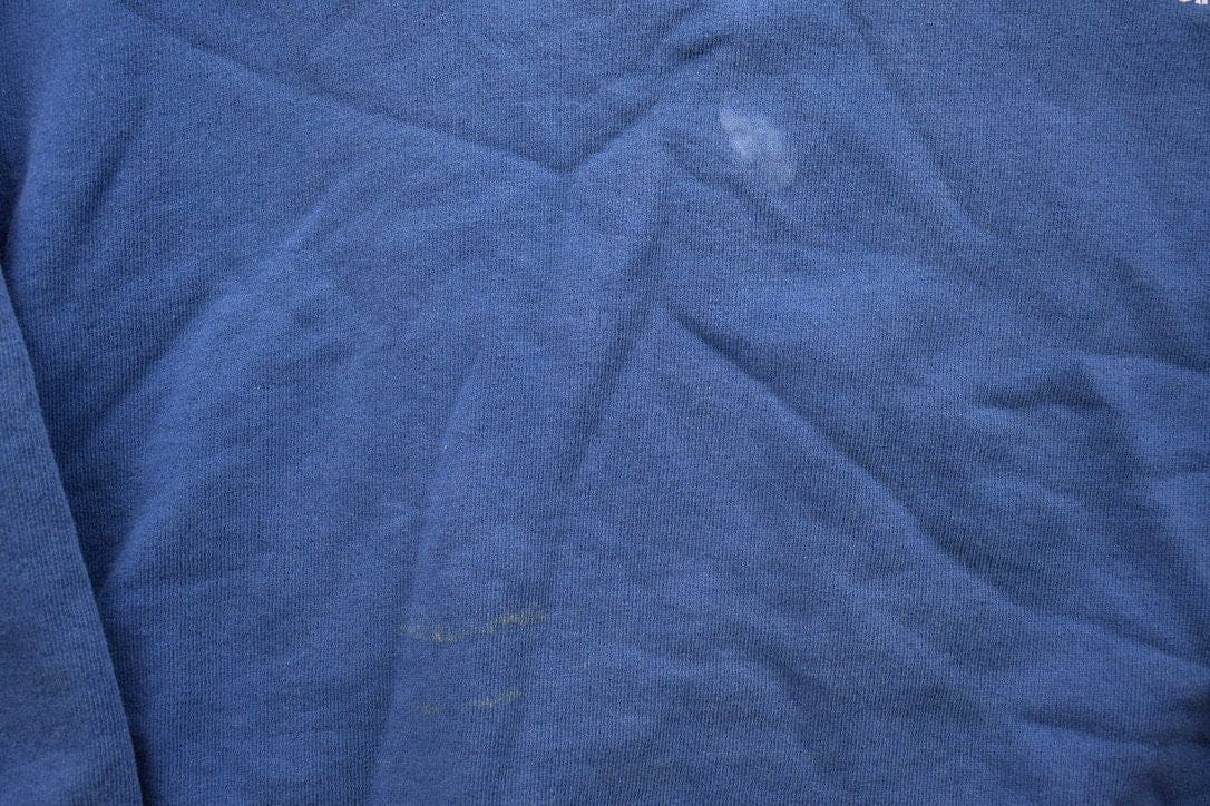 Vintage 1990s Starter Blank Blue Crewneck Sweatshirt from propervintagecanada
