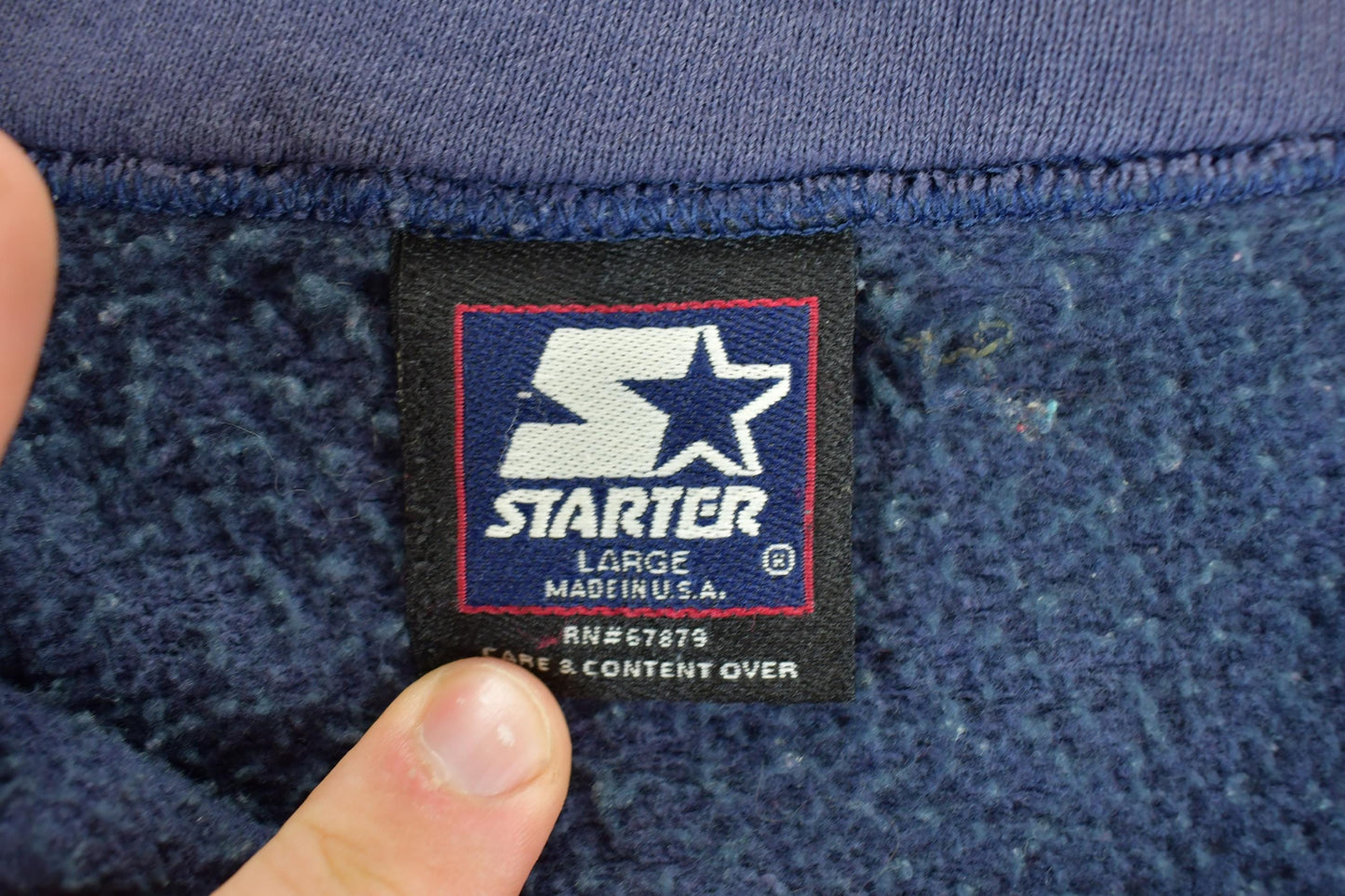 Vintage 1990s Starter Connecticut Huskies University Quarter Zip Crewneck Men's XL from propervintagecanada