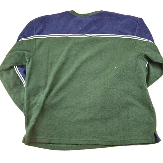 Vintage 1990s Starter Fleece Full Zip Sportswear Sweater Men's XL / Geometric Abstract Pattern / 90s Pullover Sweatshirt / Gorpcore Hiking from propervintagecanada