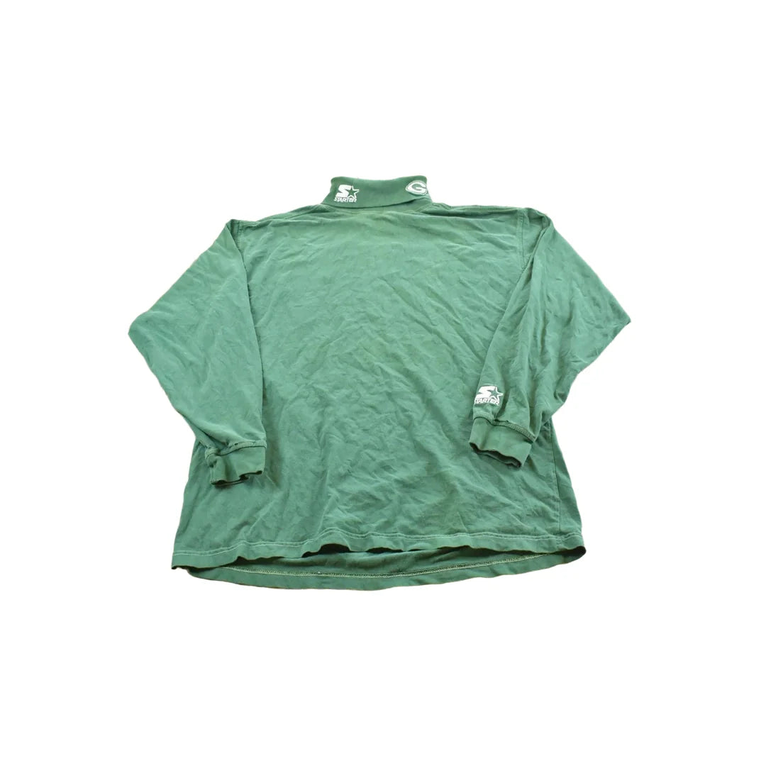 Vintage 1990s Starter Green Bay Packers Long Sleeve Turtleneck Shirt Men's L from propervintagecanada