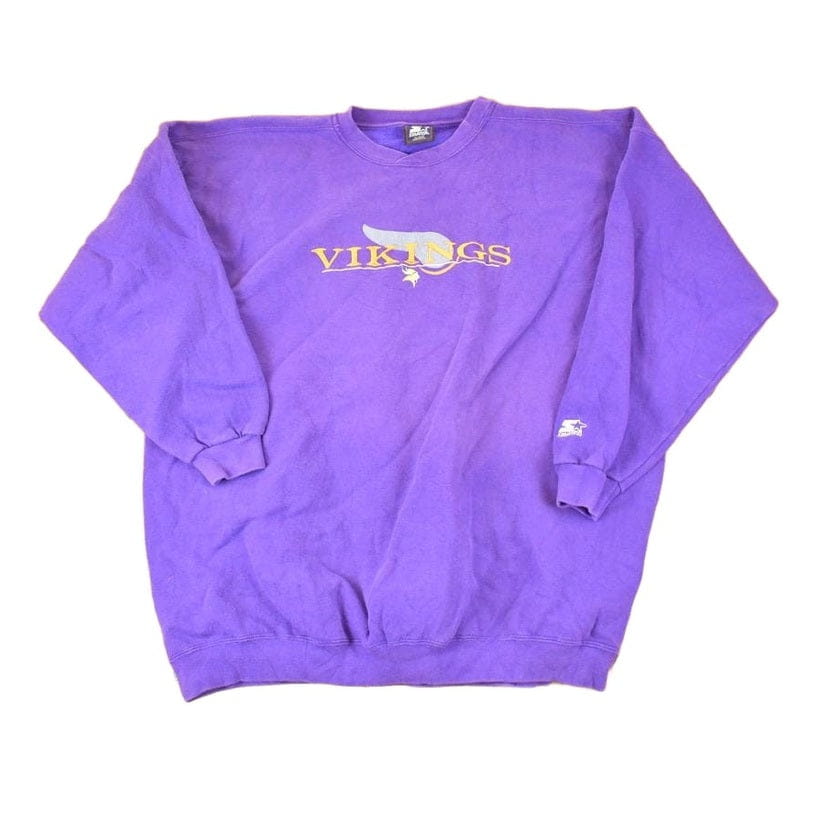 Vintage 1990s Starter Minnesota Vikings Embroidered NFL Crewneck Sweatshirt Mens XL from propervintagecanada