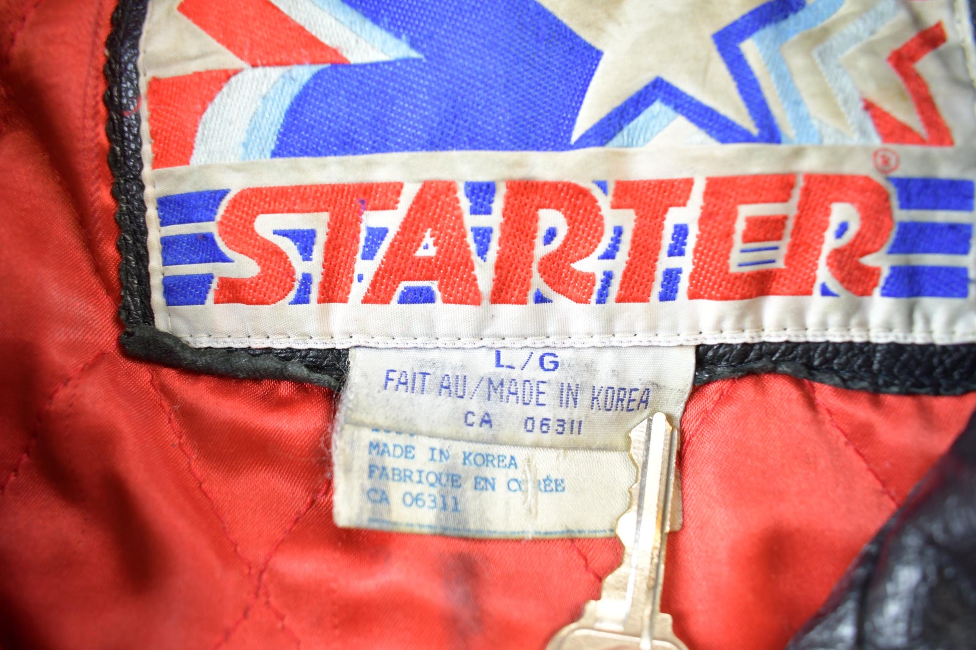 Vintage 1990s Starter NBA Chicago Bulls Leather Jacket from propervintagecanada