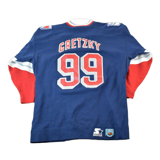 Vintage 1990s Starter New York Rangers Wayne Gretzky Jersey Youth Large Men's Large from propervintagecanada