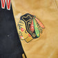 Vintage 1990s Starter NHL Chicago Black Hawks Hockey Wool Varsity Jacket from propervintagecanada