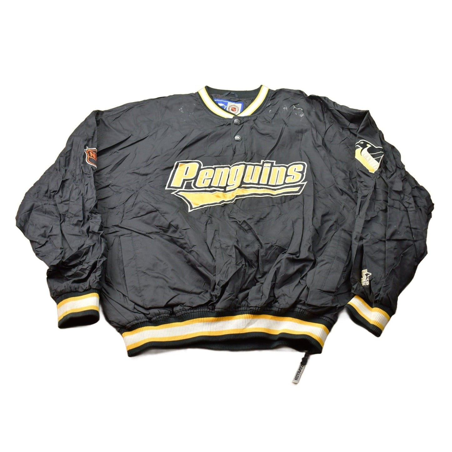 Vintage 1990s Starter Pittsburgh Penguins NHL Windbreaker Jacket Men's 2XL from propervintagecanada
