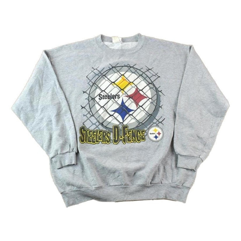 Vintage 1990s Steelers D Fence NFL Crewneck Sweatshirt Men's XL from propervintagecanada