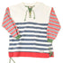 Vintage 1990s Stefani International Unique Striped Tie Up Crewneck Sweatshirt Mens M from propervintagecanada