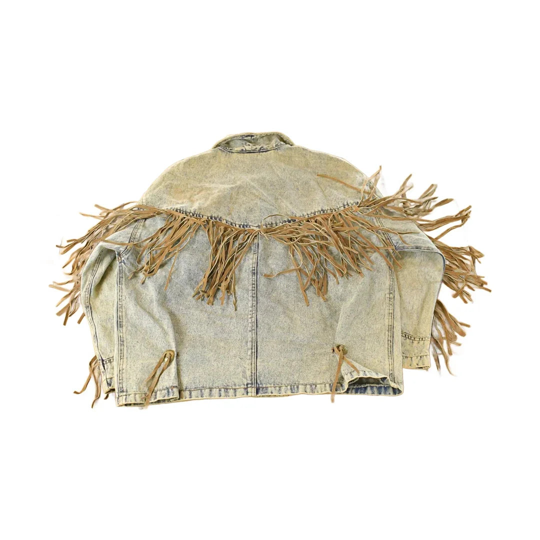 Vintage 1990s Stefano Western Denim Jean Jacket Women's XL from propervintagecanada