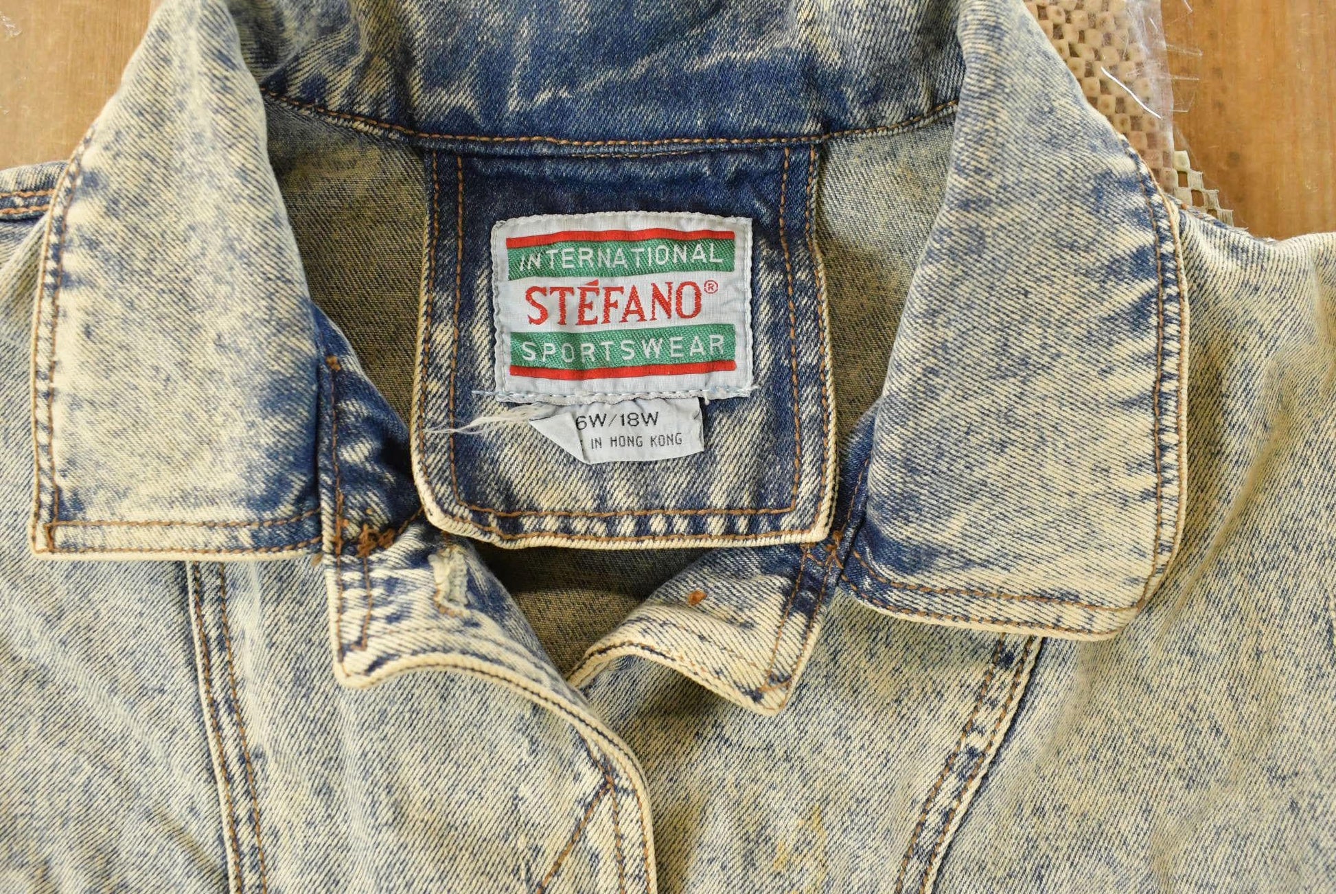 Vintage 1990s Stefano Western Denim Jean Jacket Women's XL / Vintage Denim / Leather Tassles / Vintage Fall Outerwear / Fall Jacket from propervintagecanada