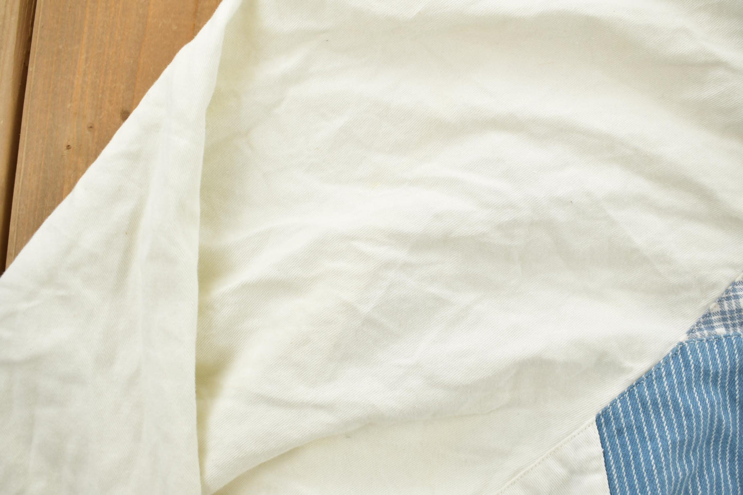 Vintage 1990s Steffano Denim Patchwork Quilted Button Down Men's Large from propervintagecanada