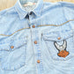 Vintage 1990s Stetson Harley Davidson Embroidered Button Up Denim Shirt Men's L from propervintagecanada