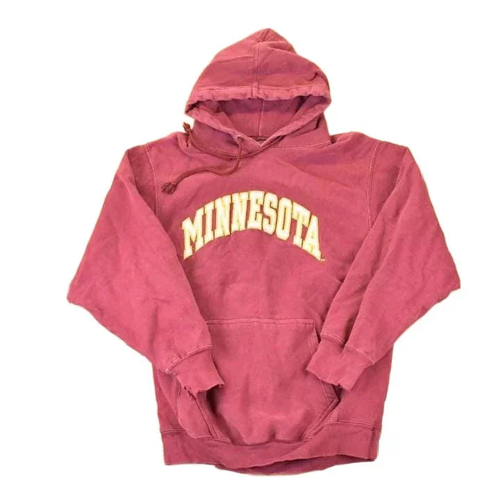 Vintage 1990s Steve And Barry's Minnesota Cross Grain Embroidered University Hoodie Sweater Mens S from propervintagecanada