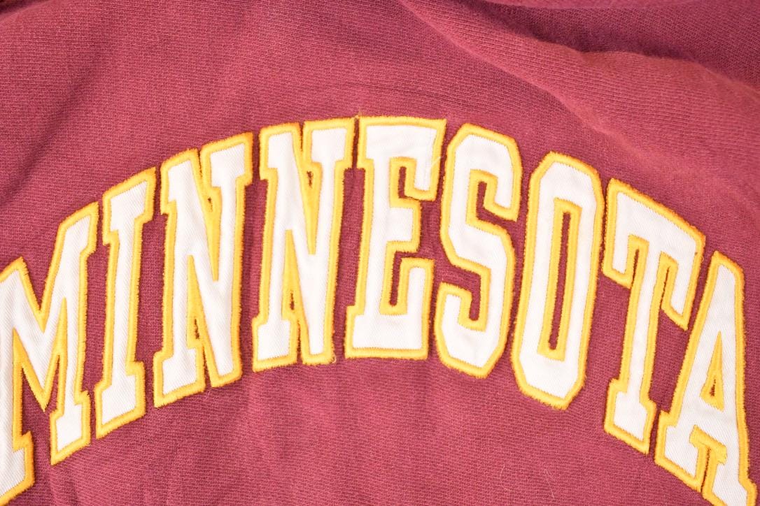 Vintage 1990s Steve And Barry's Minnesota Cross Grain Embroidered University Hoodie Sweater Mens S from propervintagecanada