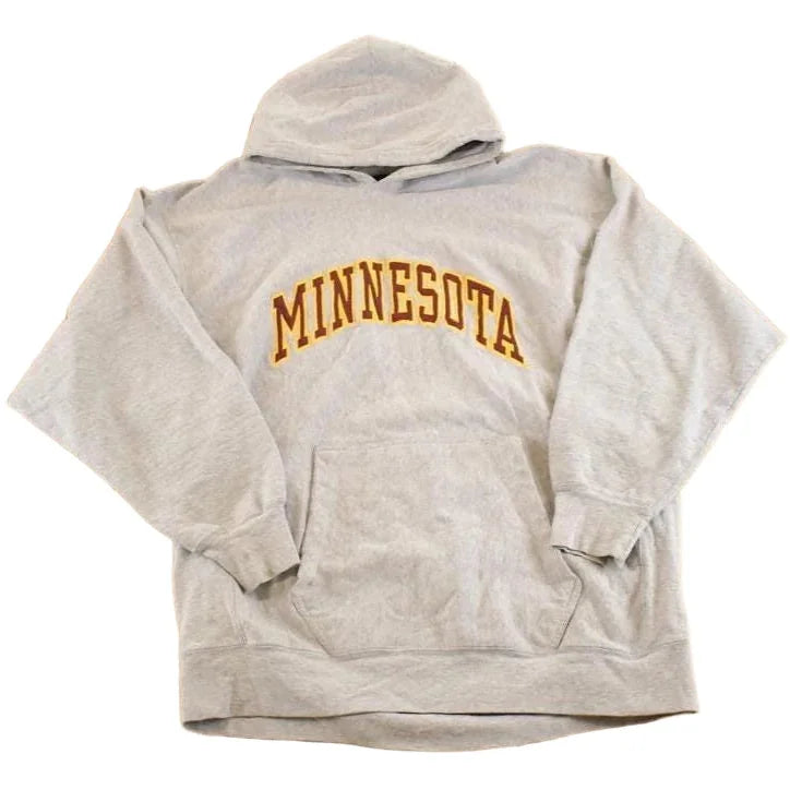 Vintage 1990s Steve And Barry's Minnesota Spellout Hoodie Sweatshirt Mens L from propervintagecanada