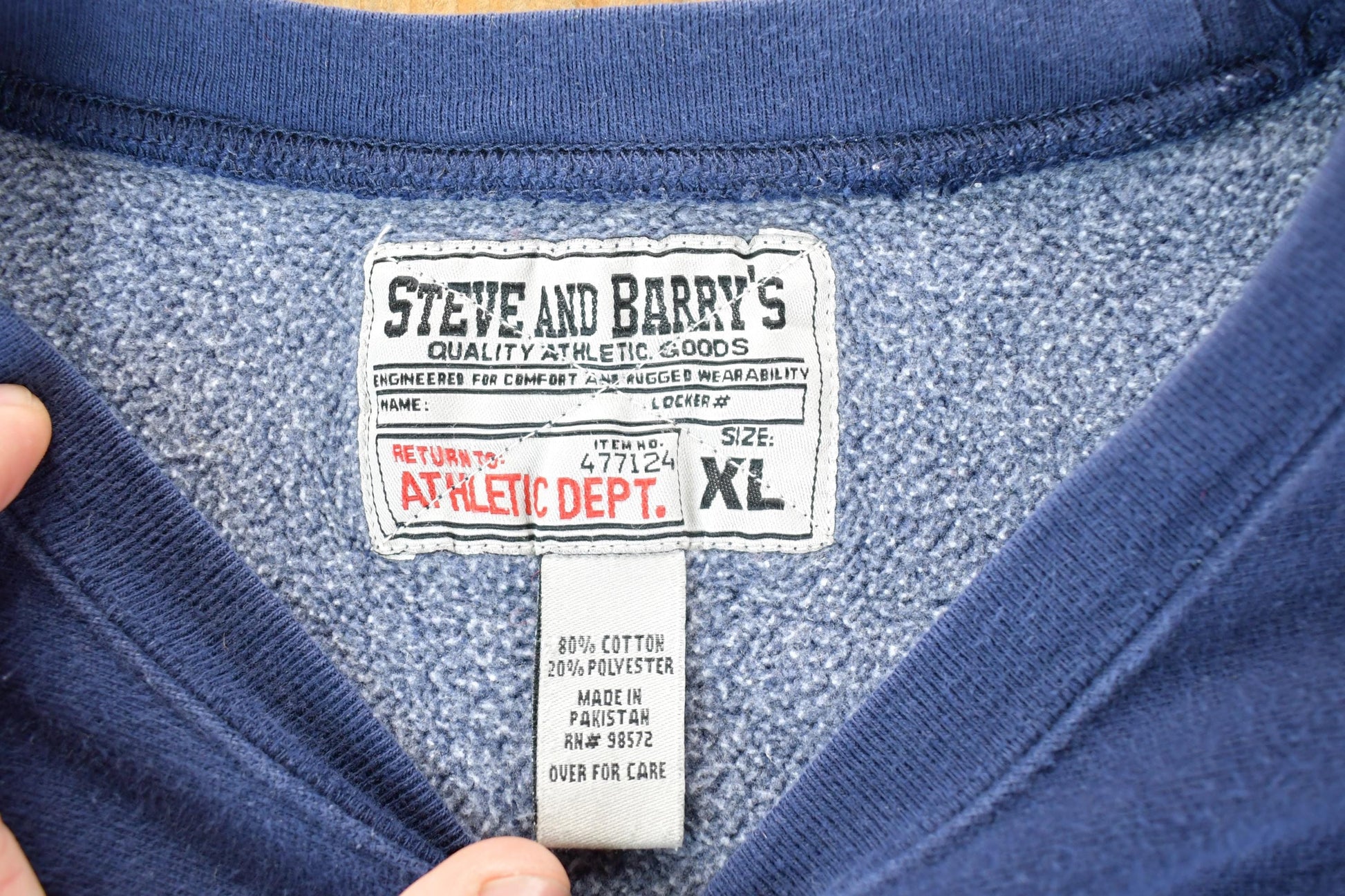 Vintage 1990s Steve And Barry's Pittsburgh University Cross Grain Crewneck Mens L from propervintagecanada